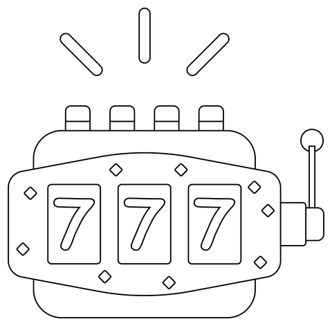 Slot Machine Coloring Page